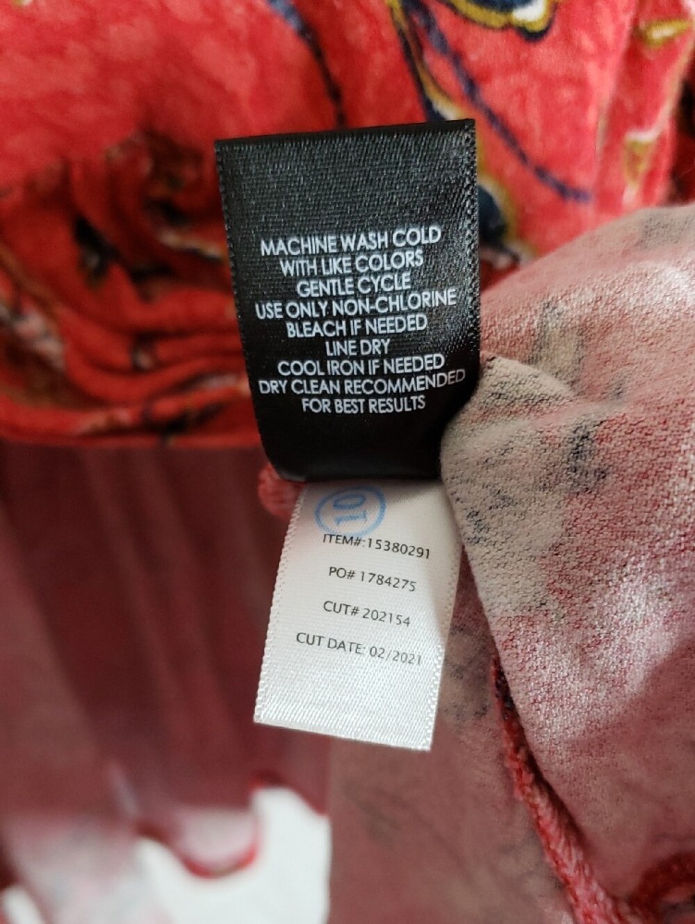 torrid 2 Red Floral Tie-Front Peplum Tunic Top 2X DEFECT CALL-OUT - Picture 5 of 8